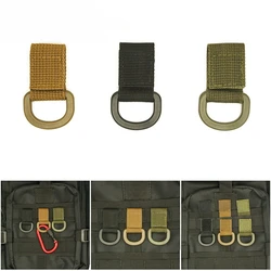 5Pcs Tactical Multifunction Nylon Molle Webbing Belt D-Ring Carabiner Magic tape Hanging Keychain Backpack Hook molle buckle