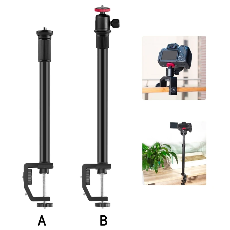 

Телескопическая удлинительная трубка PULUZ с зажимом для крепления фотокамеры, комплект металлических держателей для монопода с центральным валом, Длина стержня: 33-60 см