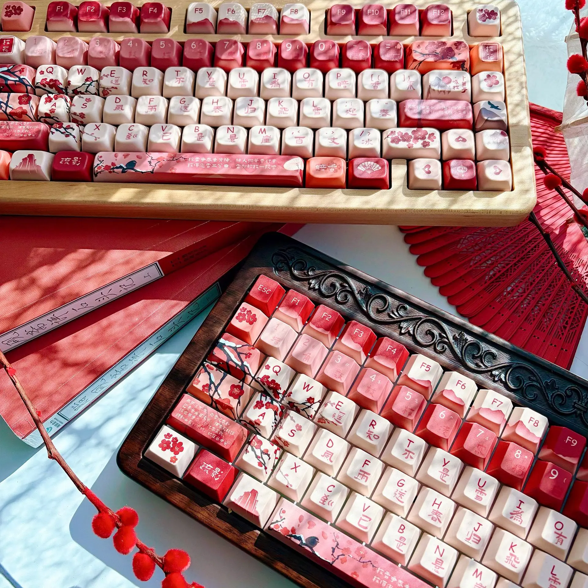 Xunmei keycap national style customized mechanical keyboard original factory high sublimation PBT