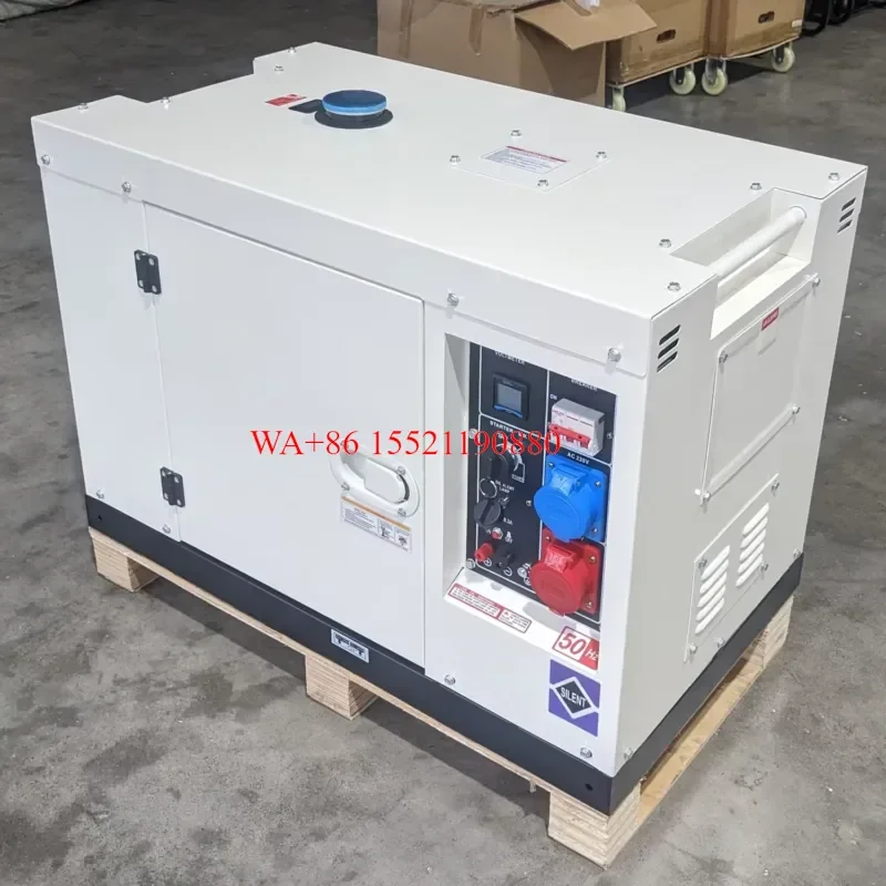 WMWMNU Portable Small Silent Diesel Generator Set 3kVA 5kVA 8kW 10kVA 50/60Hz Dual Voltage 110V 220V 240V 380V
