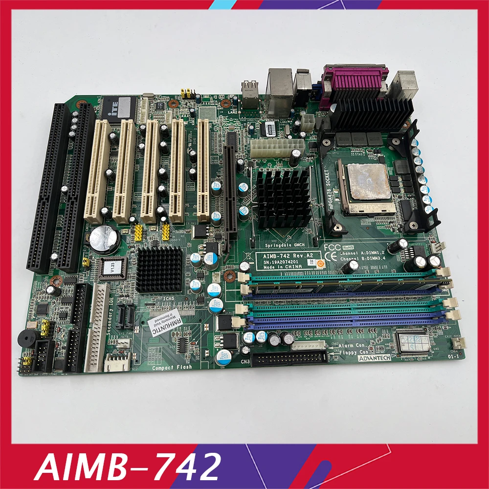 Industrial Control Board Server Motherboard For ADVANTECH AIMB-742 REV A2  2*ISA  LGA478 Fully Tested Good Quality