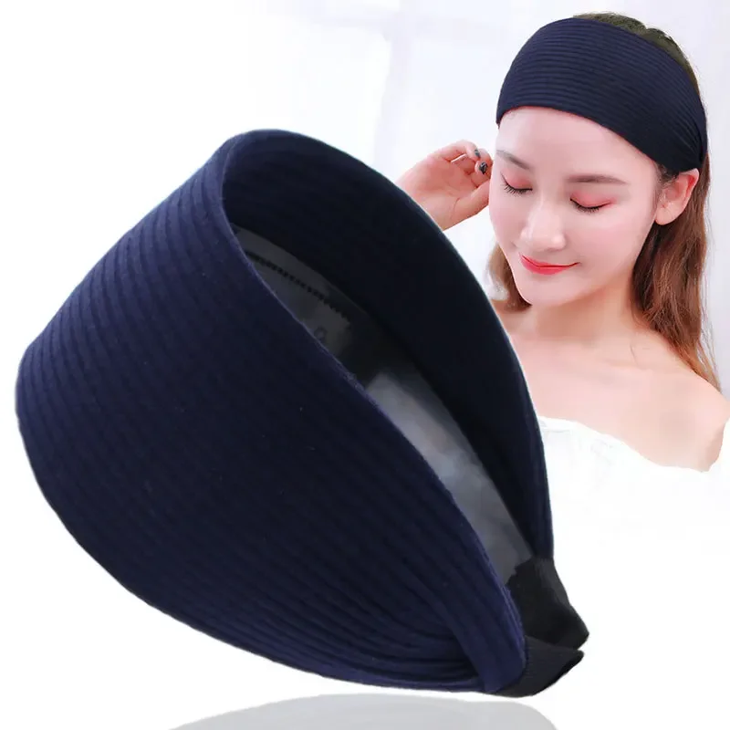 Wide-Brimmed Non-Slip Headband Women's Short Hair Simple Hair Clip Cover Gray Hair Fashion Temperament Hair Pressing Headwear