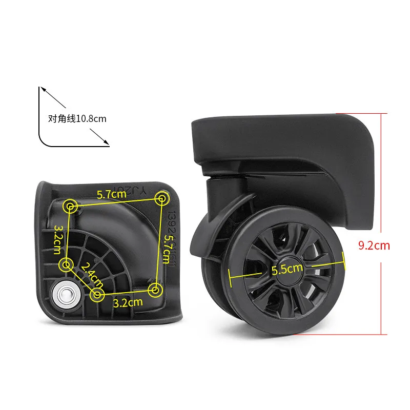 Suitable for Suitcase Wheels Replacement Trolley Case Accessories YJ201, Universal Wheel Scarecrow Suitcase Repair Wheel