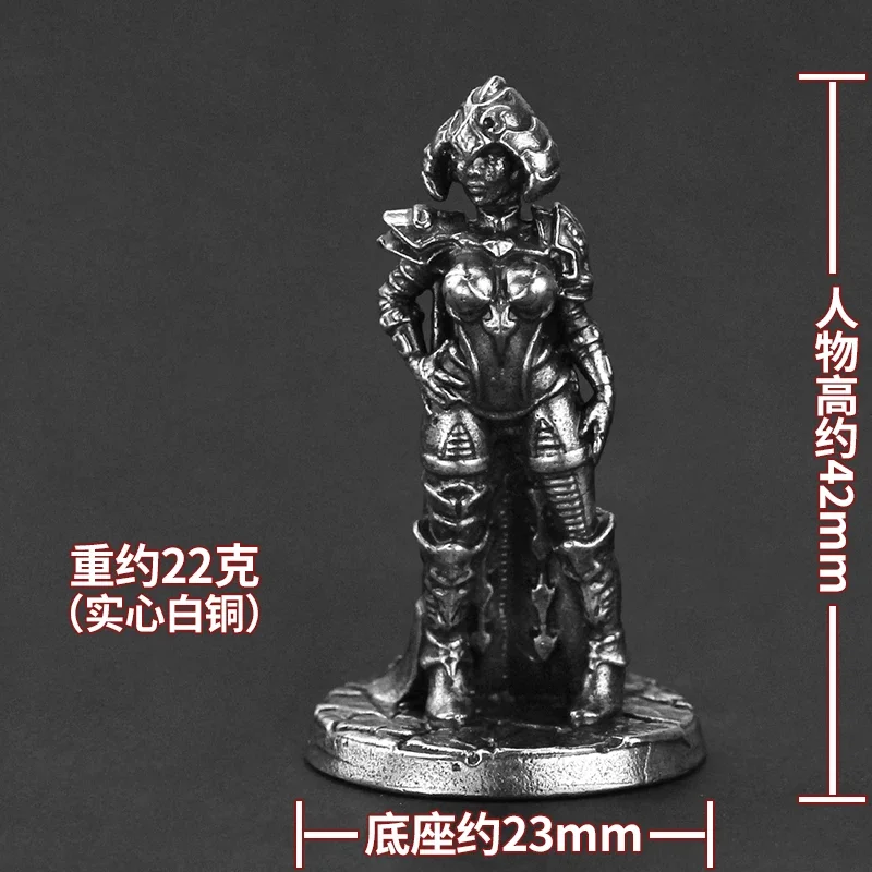 Cupronickel Dämon Skelett König Krieger Statue Action-figuren Miniatur Modell Spielzeug Dekoration Beliebte Spiel Charakter Statue
