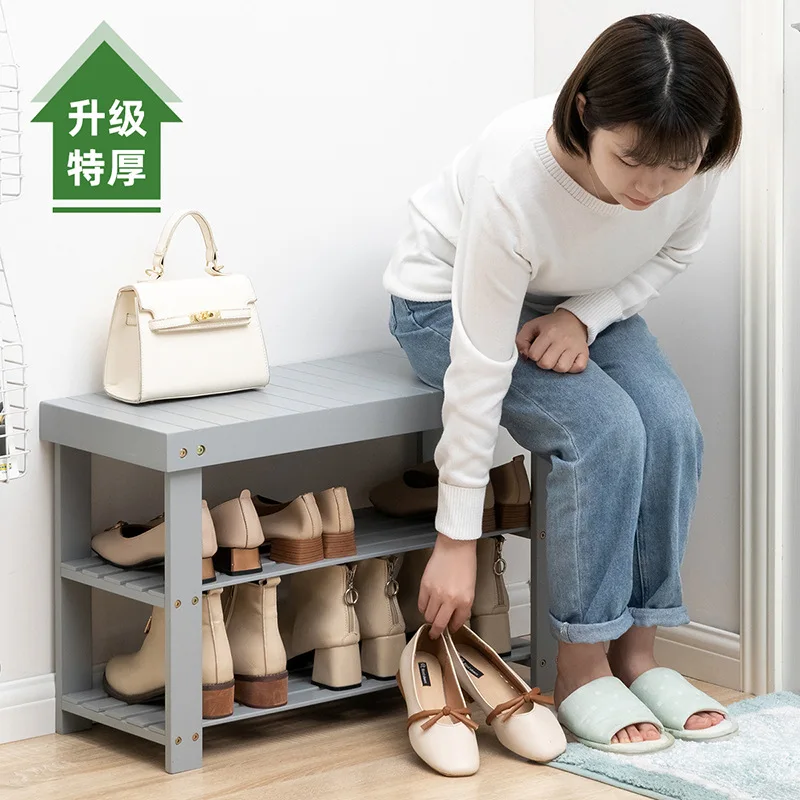 Entrance door shoe change stool household sofa stool bench bench  can be seated shoe  wear  integrated