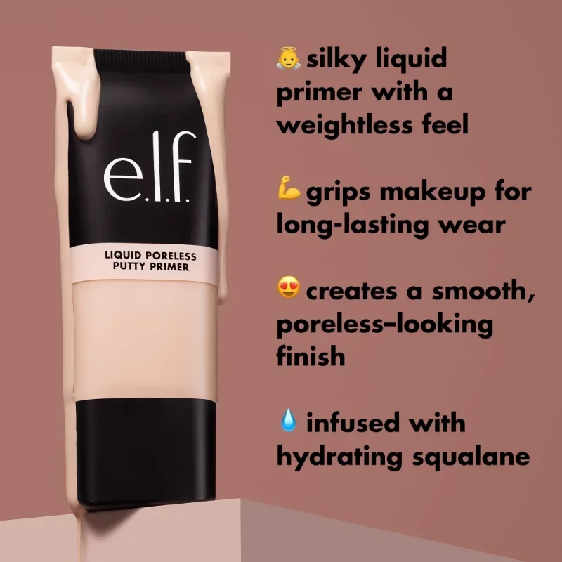 Elf Liquid Poreless Putty Primer Invisible Pores Long-lasting Makeup Base Smoothing Moisturizing Waterproof Makeup Cosmetics