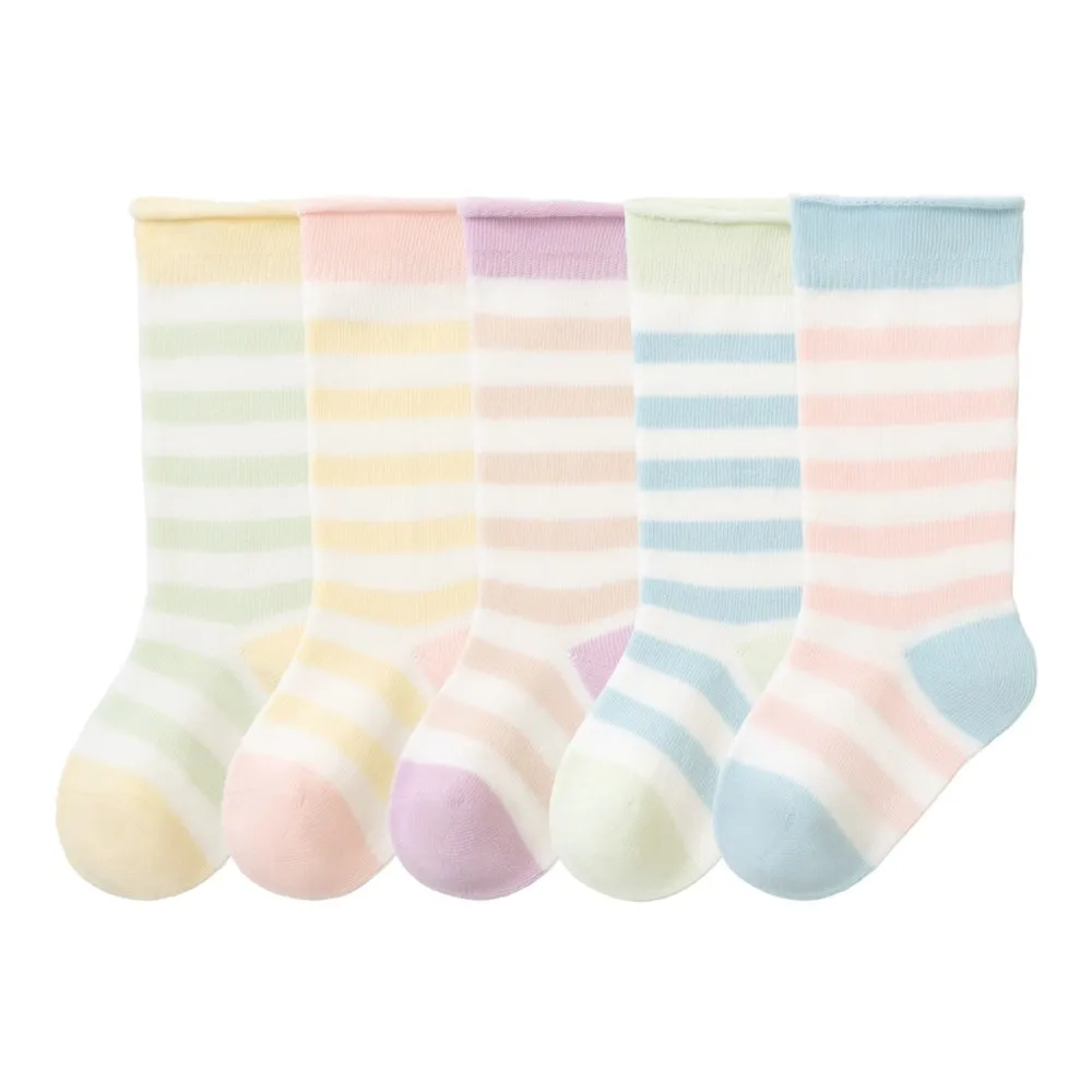 

5Pairs New Boys and Girls Striped Pattern Baby Socks 0-5Years