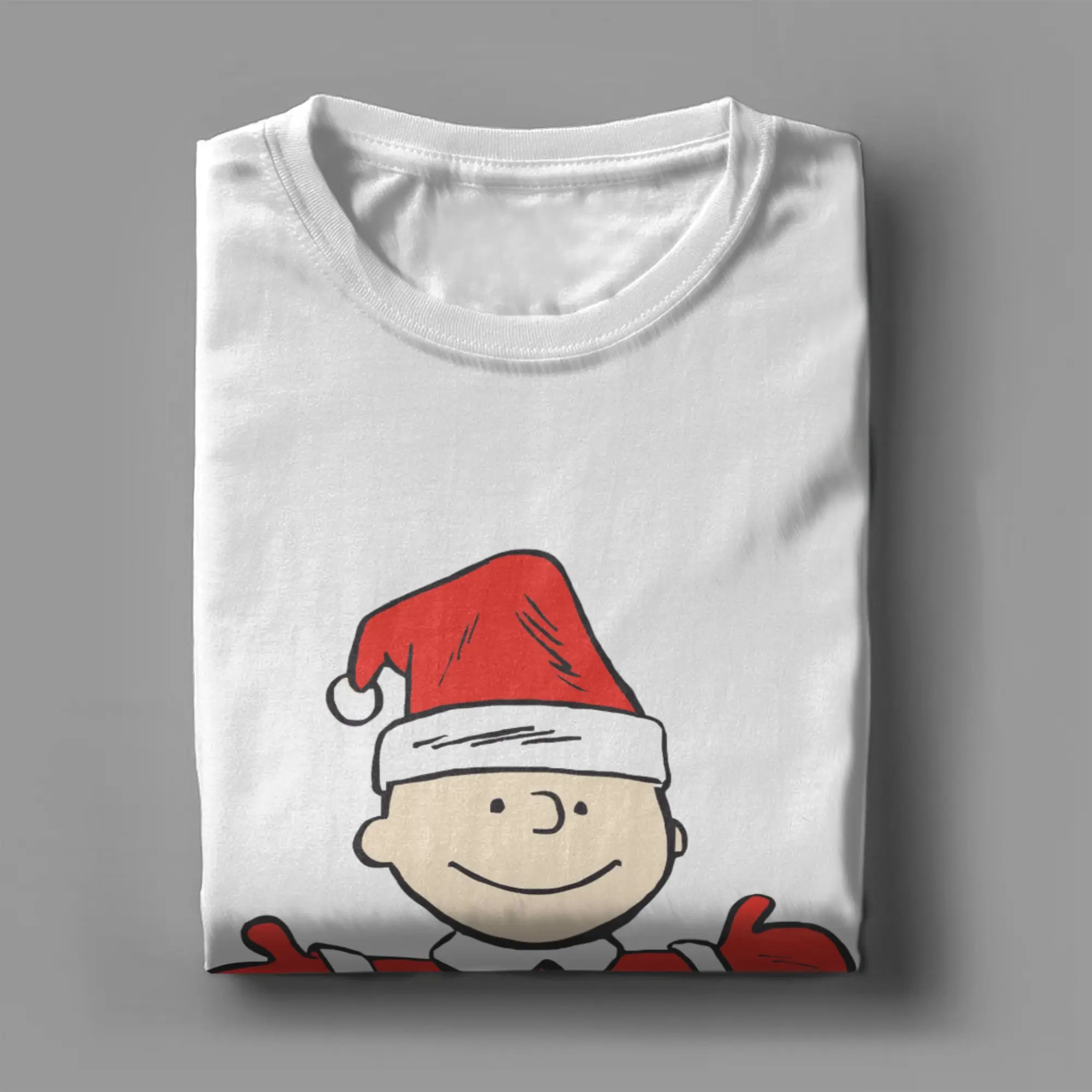 تشارلي براون سنوبي عيد ميلاد سعيد تي شيرت للرجال النساء القطن الخالص الجدة تي شيرت تيز ملابس قصيرة الأكمام هدية فكرة