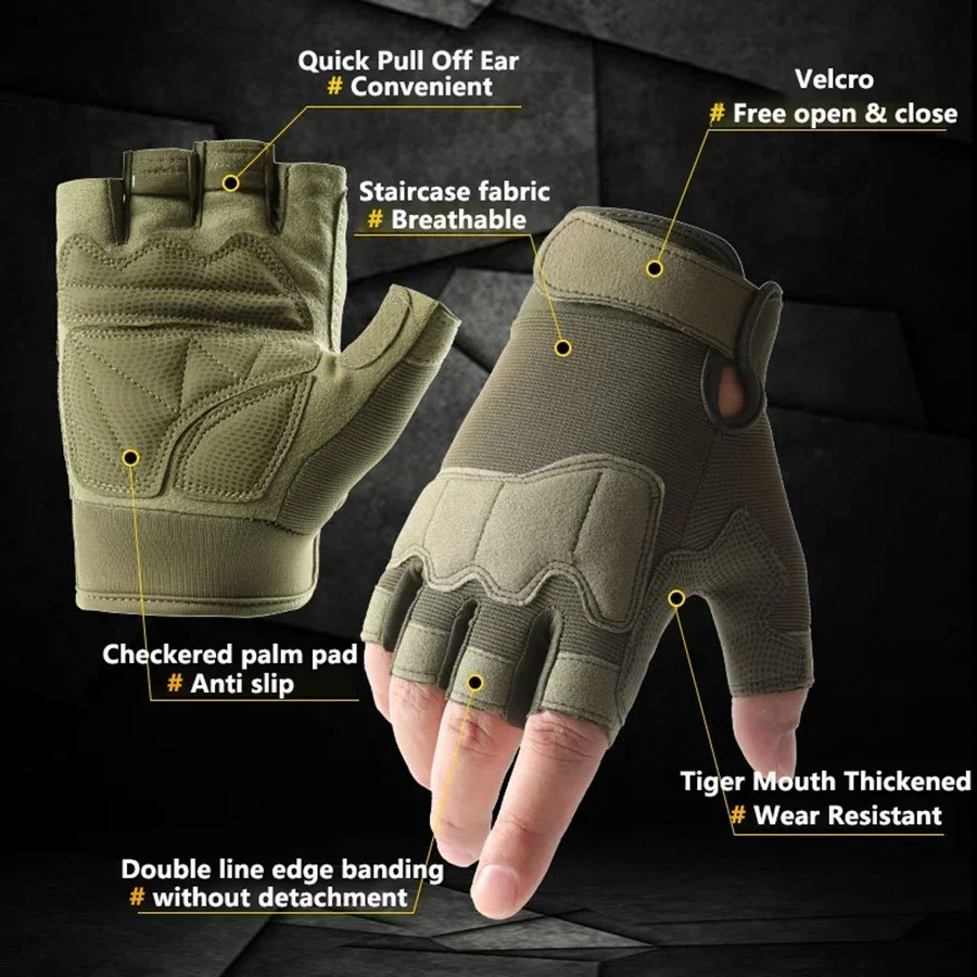

Tactical Gloves,Padded Lightweight Breathable Climbing Glove for Rock,Motorcycle,Climbing,Cycling,Tree,Sail,Outdoor Sports