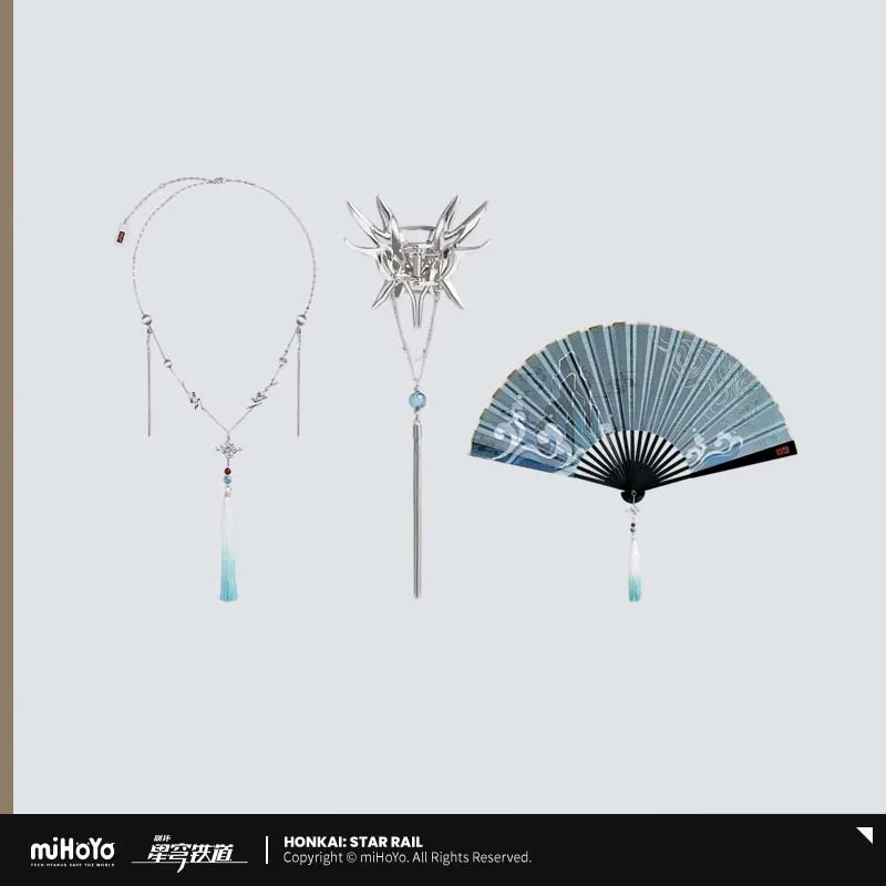 

Presale Sunsyea Honkai Star Rail Official Merch miHoYo Original Authentic Feixiao Theme Series Impression Fan Necklace Hairpin