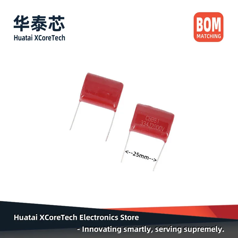 10PCS DIP High-voltage Metallized Polypropylene Film Capacitor CBB 2KV 820PF 1NF 1.5NF 1.8NF 2.2NF 2.7NF 3.3NF 4.7NF 5.6NF 6.8NF