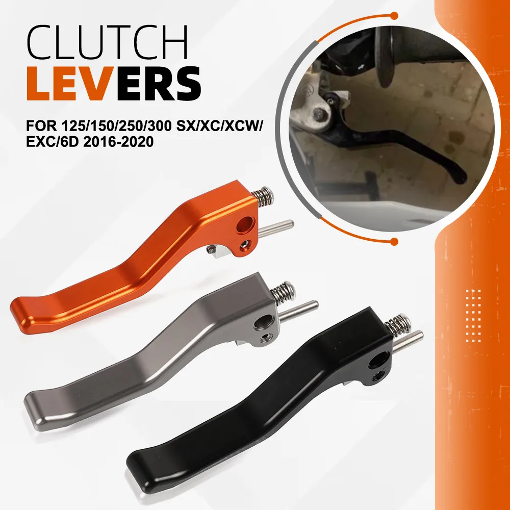 

For 125/150/250/300 SX/XC/XCW/EXC/6D 2016 2017 2018 2019 2020 - Motocross Left Clutch Levers Handle Grips Conversion Lever Kit