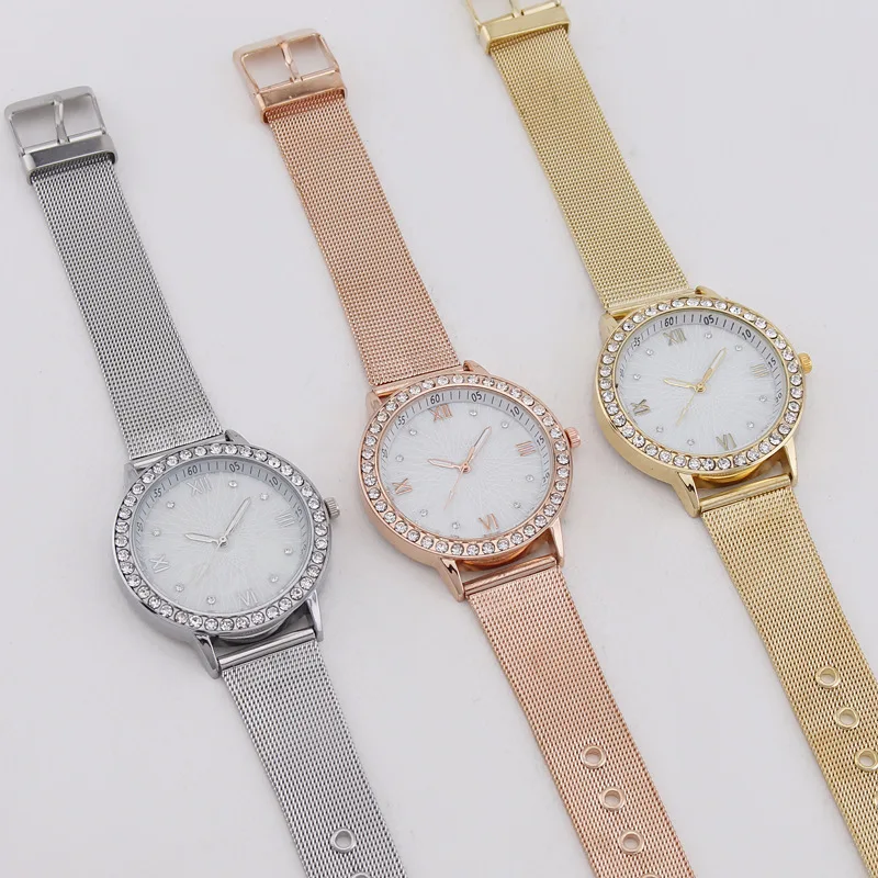 New Fashion Milan with Mesh, Quartz Fritillaria, Roman Pattern Diamonds, Women's Watch in Stock