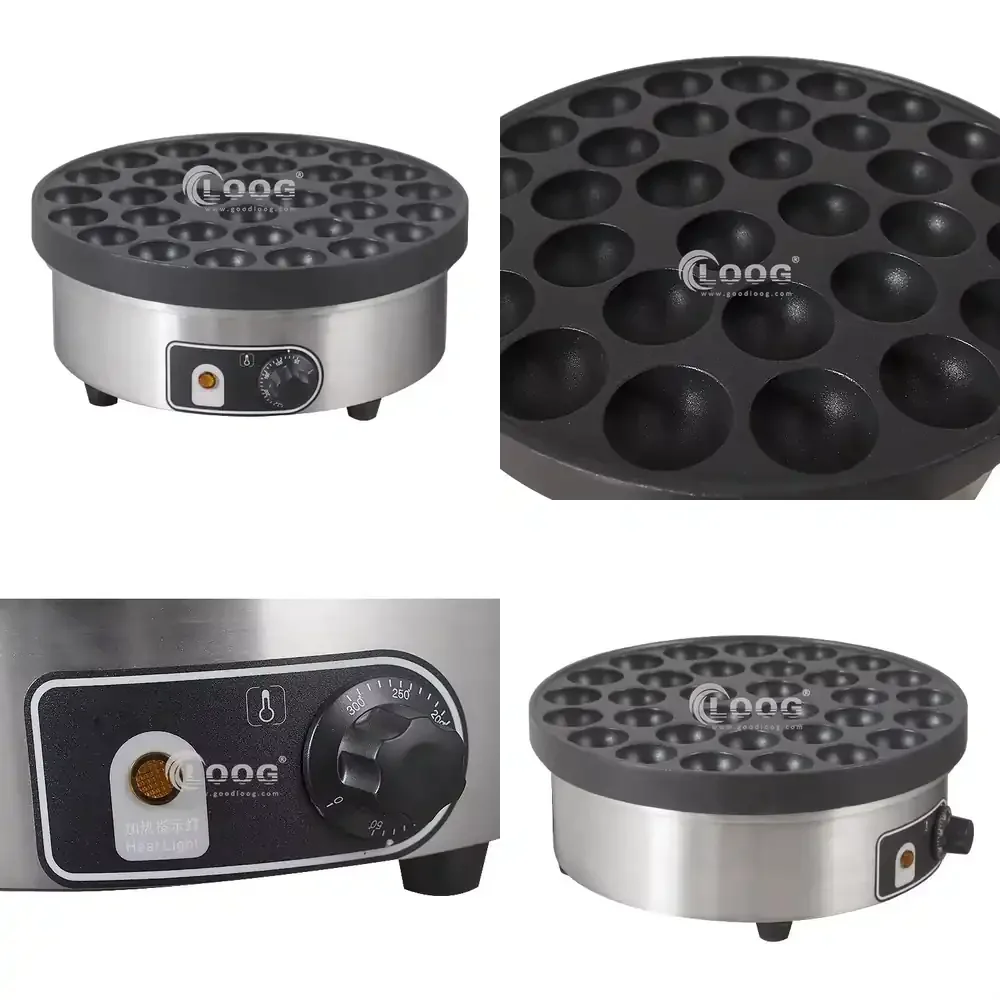 Máquina Comercial para Hacer Takoyaki, Redonda, de Acero Inoxidable, 220V, Parrilla Eléctrica Japonesa para Takoyaki