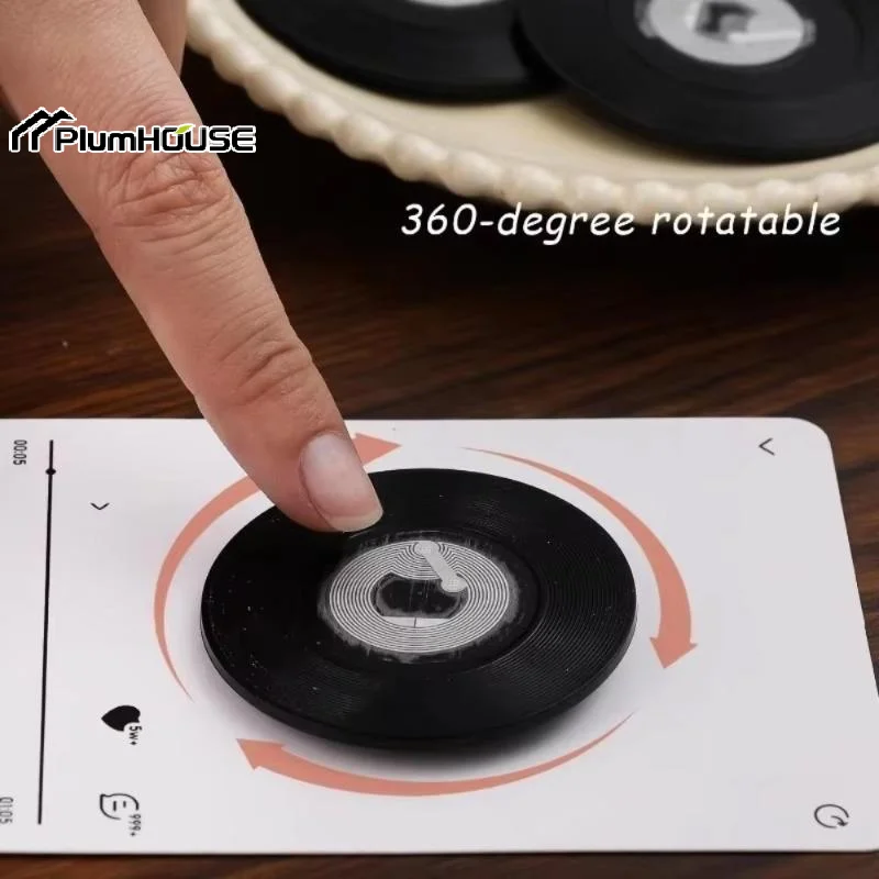Vinyl Record NFC Fridge Magnet Rotate Base Built In NFC Chip Music Trigger Magnet Back DIY Decor