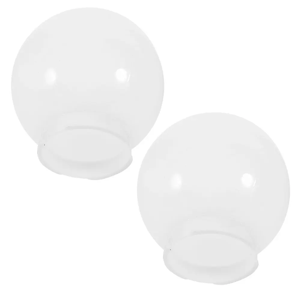 

2Pcs Outdoor Lampshade Acrylic Ball Lamp Cover Simple Design for Garden Courtyard Wall Light Fixture Replacement Globe