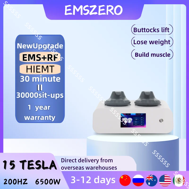 

EMSZERO Machines NEO RF EMS Electromagnetic Muscle Stimulator Professional Sculp 6500w 5 Handle Pelvic Girdle