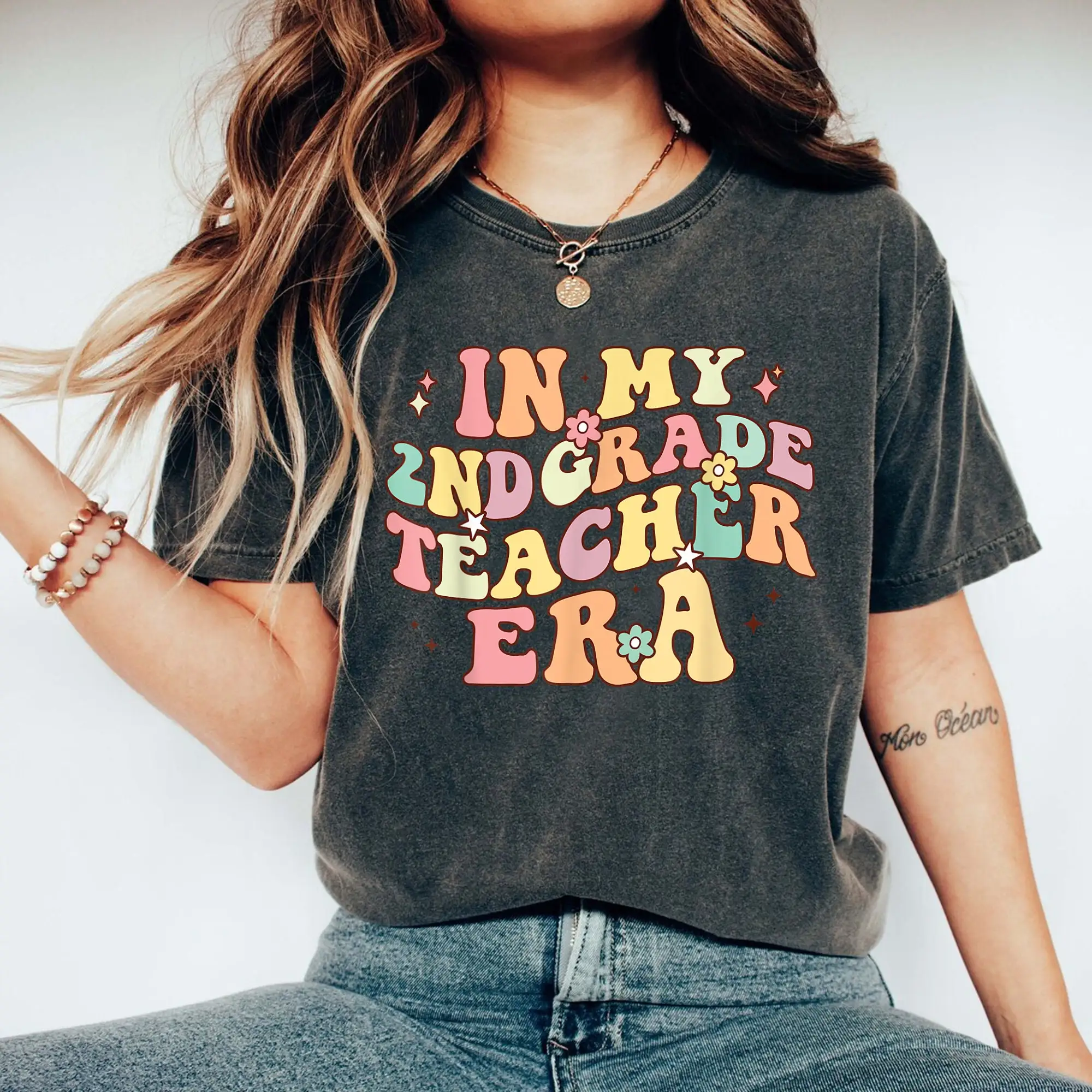 In My 2Nd Grade Era T Shirt Back To School Fifth Teacher Comfort Colors Level