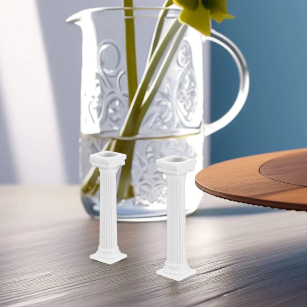 

4Pcs Roman Pillar Cake Supports Vintage Style Tiered Cake Stand Set for Wedding Party Dessert Display Columns Roman Pillar Stand