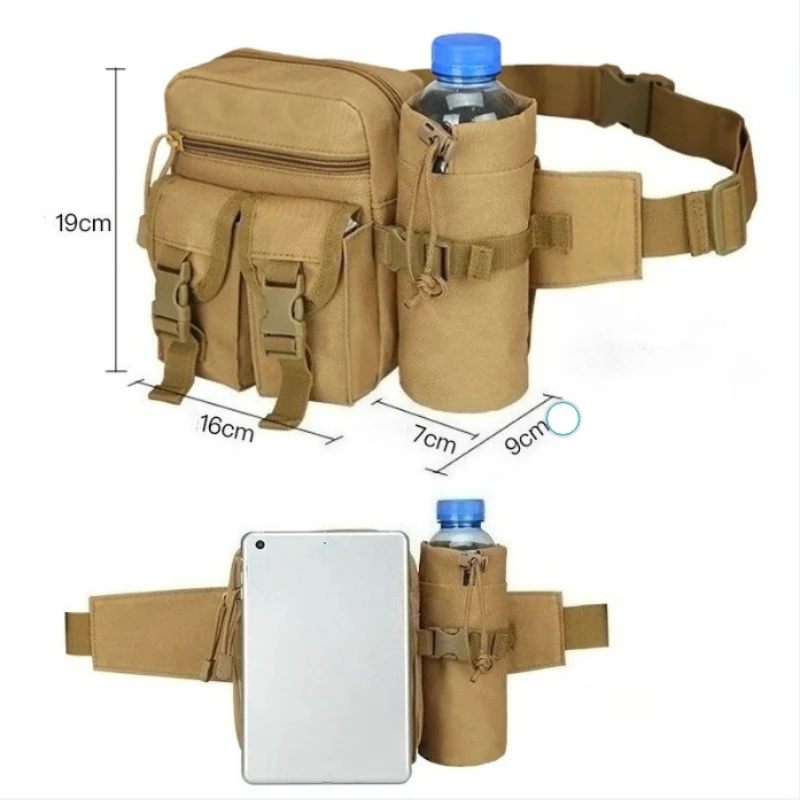 Outdoor Running Multi-functional Sports Waist Bag Hidden Water Bottle Waist Bag Close-fitting Walking Tactical Waist Bag view 3