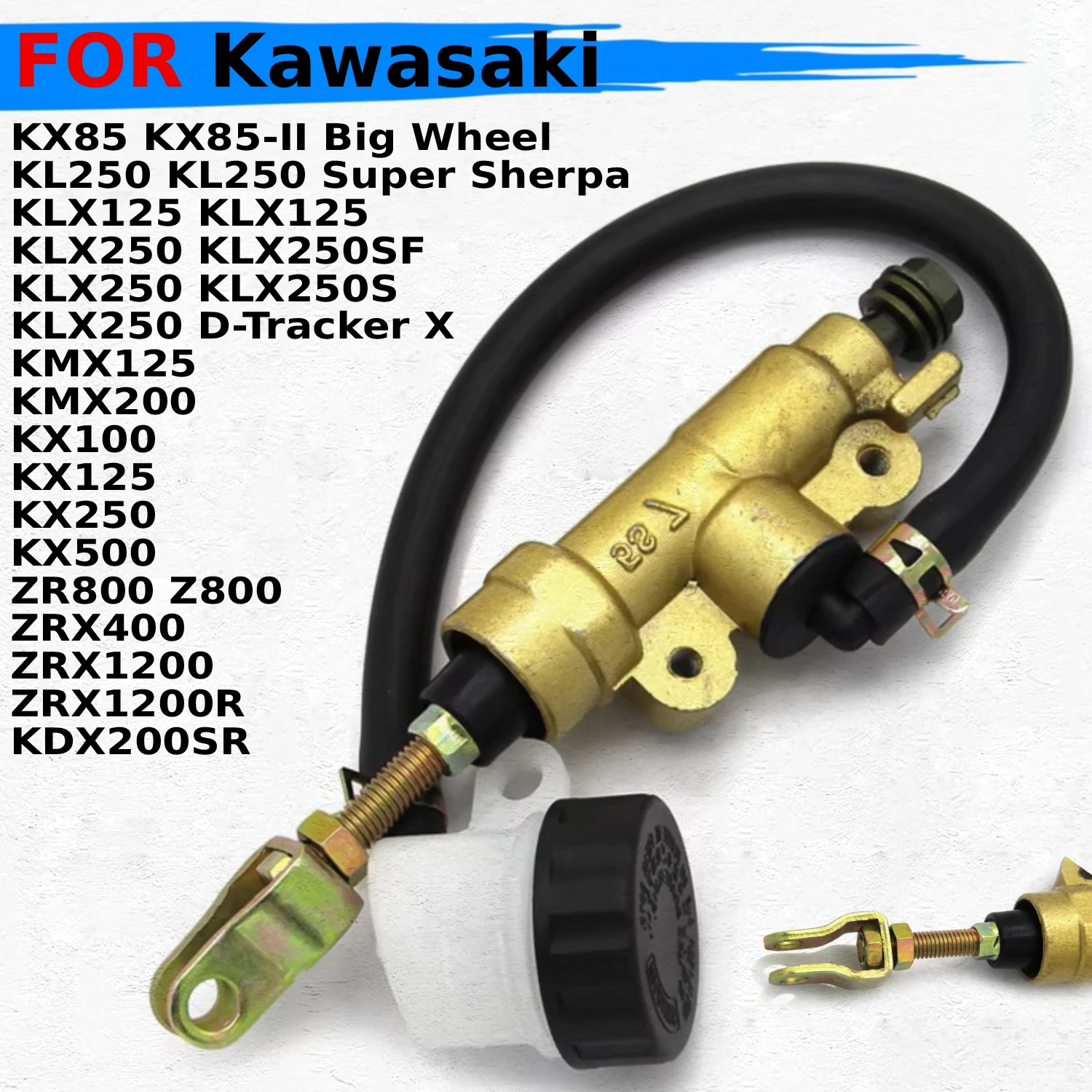 

Motorcycle rear brake master cylinder For Kawasaki ZRX1200R ZRX1200 ZRX400 KDX200SR KMX125 KMX200 KX100 KX125 KX250
