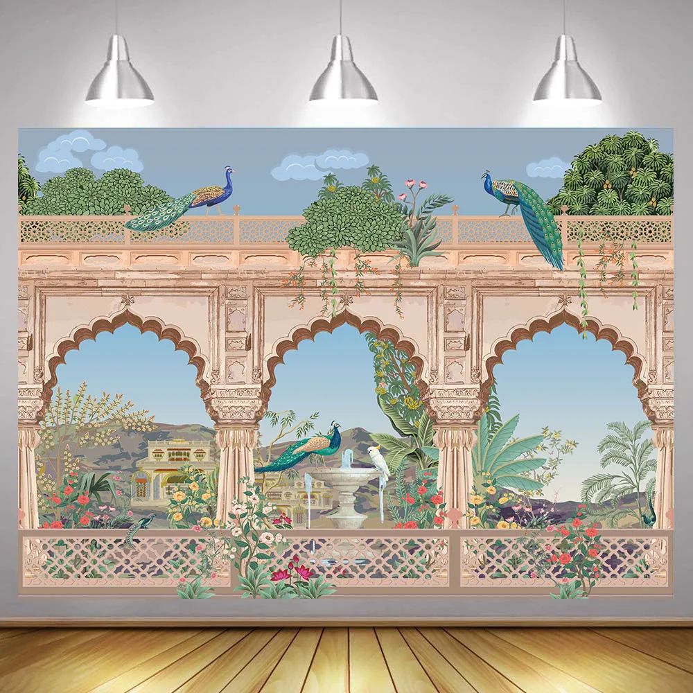

Древний Mughal садовый фон индийский дворец арабский марокканский мечеть Тадж Махал ислам Раджастхан свадебный фон Декор для вечеринки