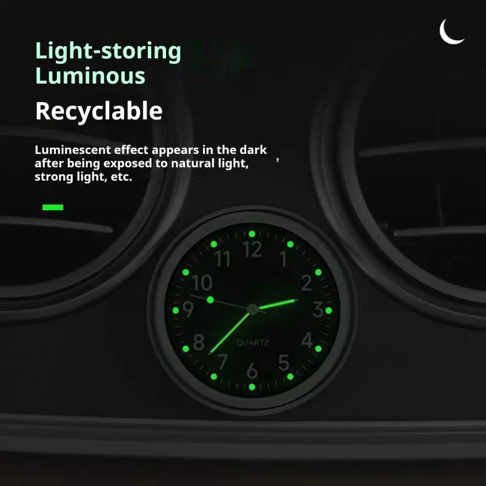 40 مللي متر سيارة لصق ساعة رقمية ساعة إلكترونية سيارة ساعة كوارتز رئيس منفذ لوحة القيادة ساعة الديكور لوازم السيارات #1