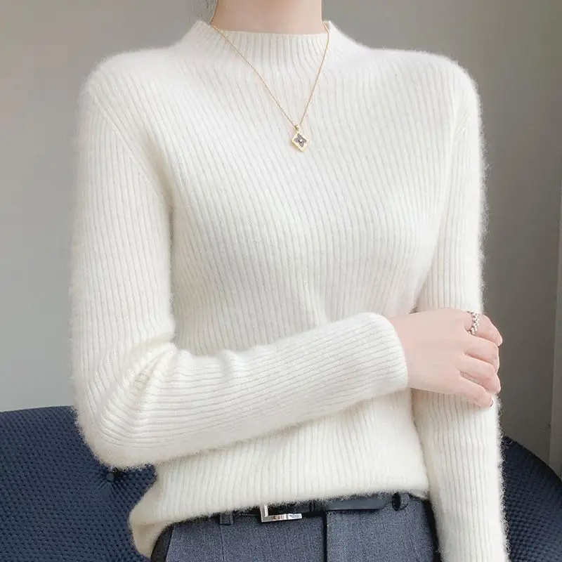

Women Sweater Cashmere Knitwears Pullovers Merino Wool Knit Jumper Autumn 2023 New Female Clothes Spring Korean Fashion