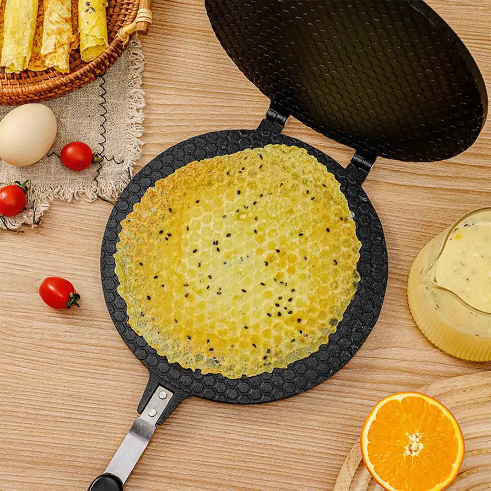 

Egg Roll Waffle Maker Cookware Waffle Making Tool for Kitchen Cake Shop Home