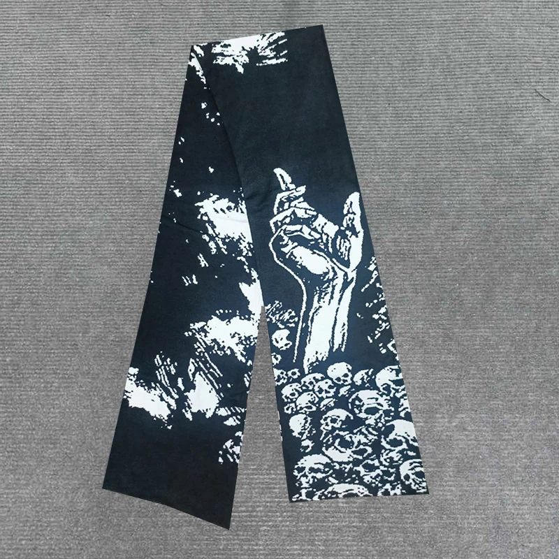 Nouvelle écharpe longue à moti - Street Fashion Goth avis et prix