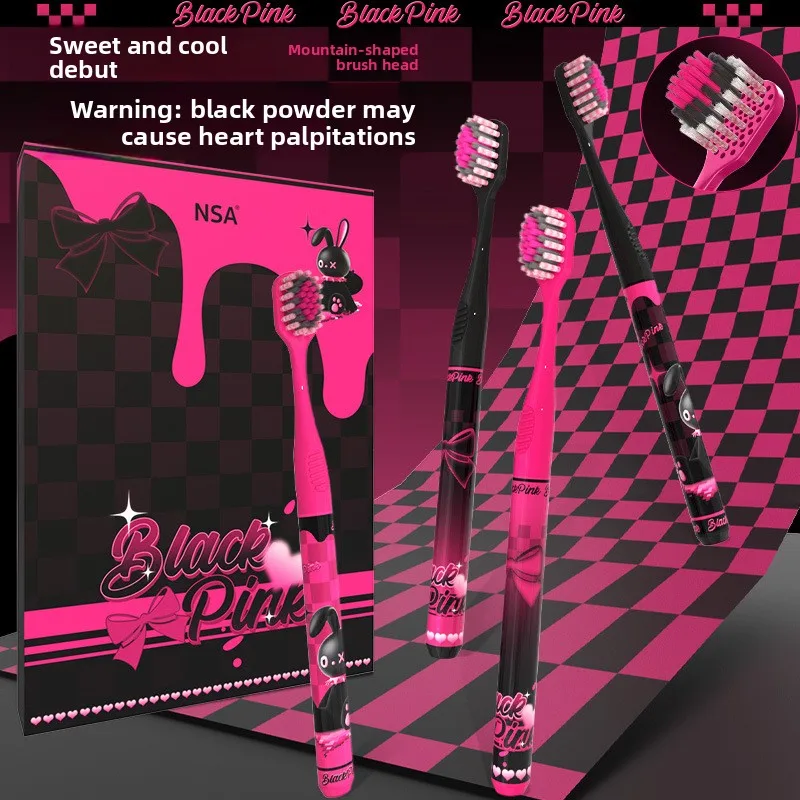 

Зубная щетка с мягкой волокнистой щетиной вулканического типа, высококачественная, для чистки полости рта, подходит для путешествий, школы и домашнего использования.