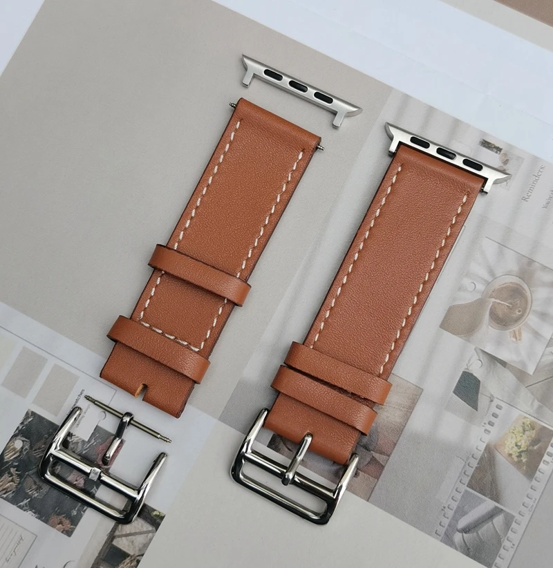 Acessórios de aço inoxidável para apple watch band 44mm 40mm 38/42mm 41mm 45mm conector iwatch série 9 8 7 6 5 4 3 se ultra 49mm