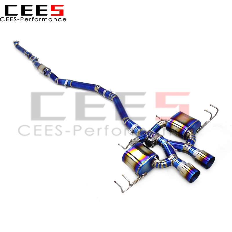 CEES SS304 Catback Exhaust System for 2017-2023 Honda CIVIC Type R/Type-R 2.0T Carbon Fiber Tips Mid Pipe + Rear Muffler
