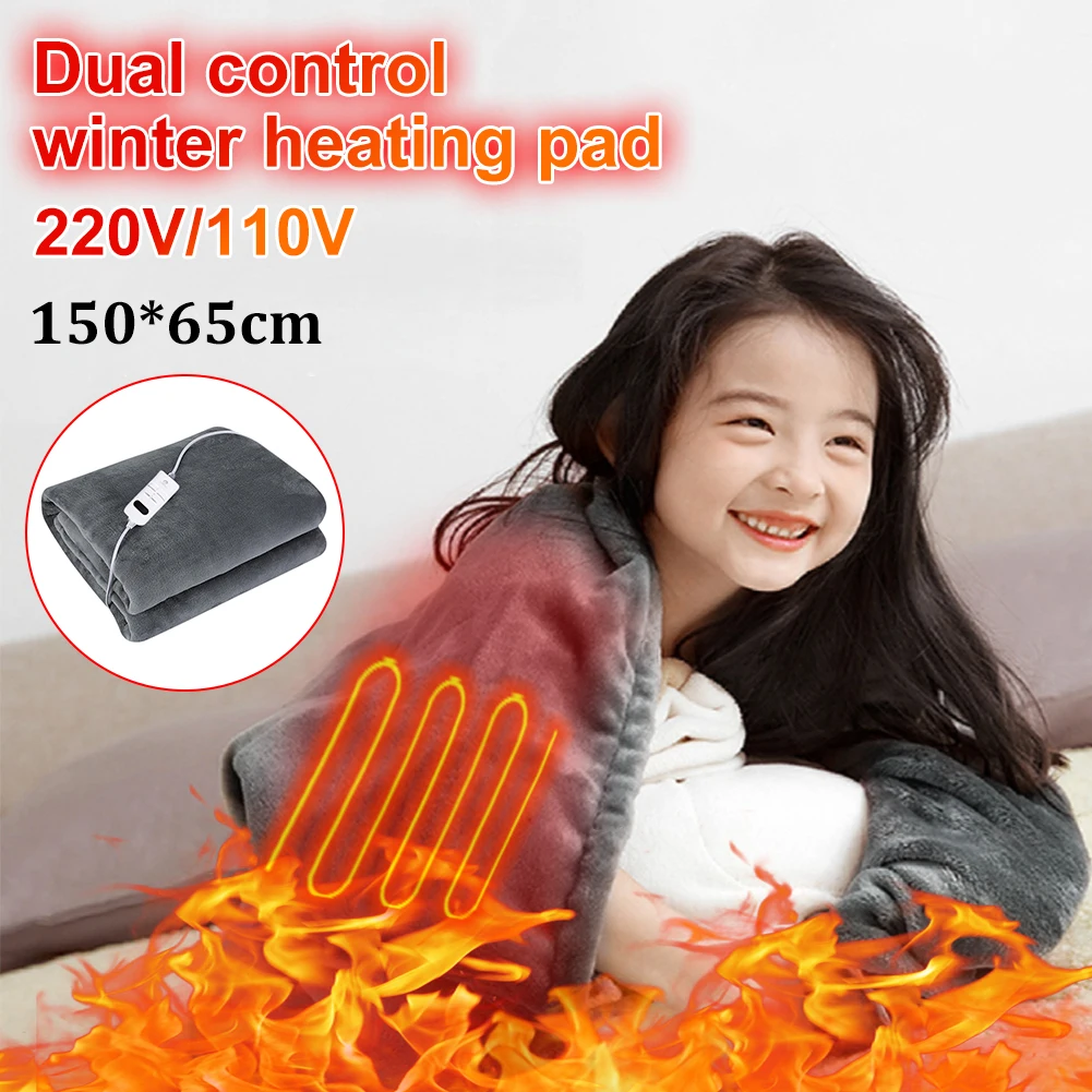 

220V 150x65cm Electric Mat Soft Microplush Warmer Throw Electric Heating Thermal Blanket Washable Overblanket With EU Plug