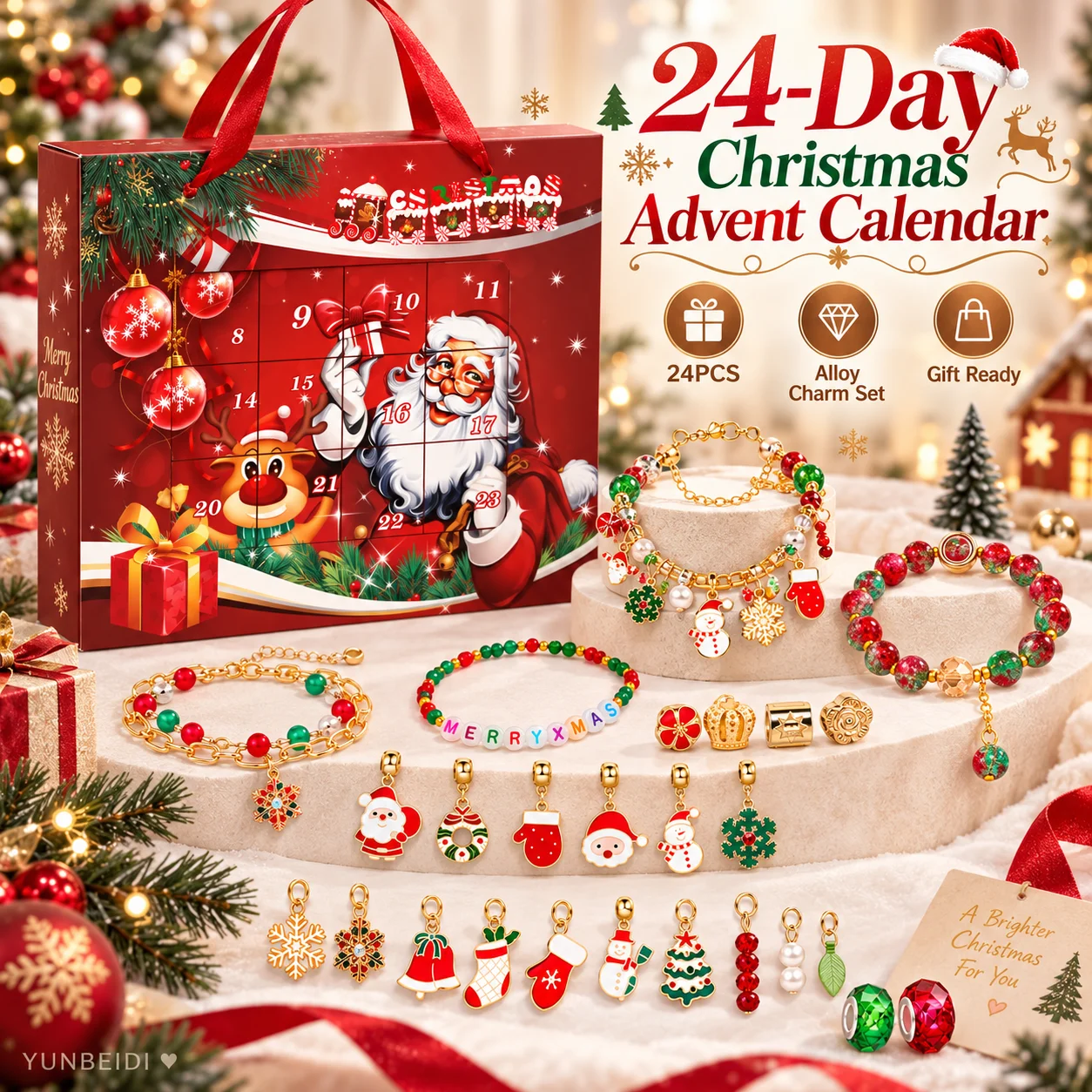 24Grid Christmas Advent Calend - Jewelry Making Advent Calendar recension och pris