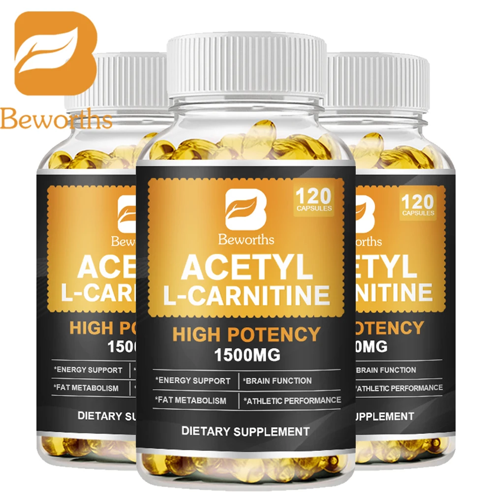 BEWORTHS L-Carnitine Capsules Weight Management Detox Slimming Fat Burning Ability and Strength Support Muscle Growth