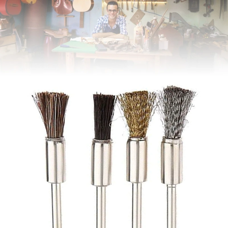 Brass Brush Steel Wire Wheels Brushes Drill Rotary Tools Metal Rust Removal Brush Set For Engraver Polishing Accessories