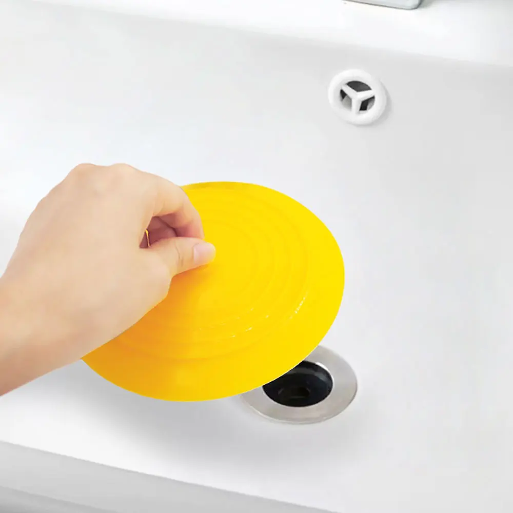 Silicone world 15cm Silicone Bathtub Stopper Leakage-proof Drain Cover Sink Hair Stopper Tub Flat Plug Stopper Bathroom Tools