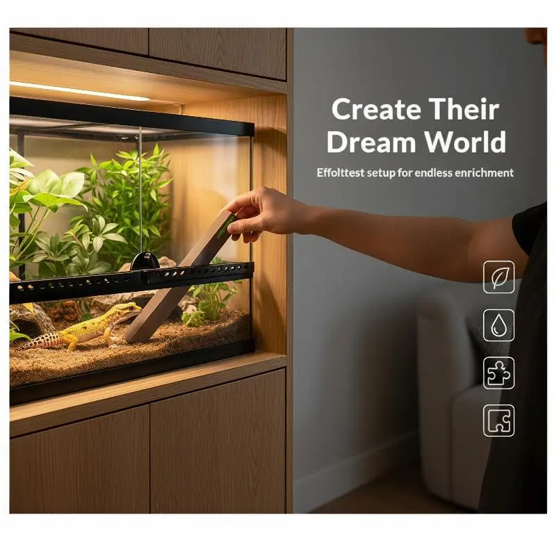 Trimmable Foam Reptile Climbing Stick 1Pc DIY Custom Branch for Crested Gecko Leopard Gecko Small Reptile Habitat Decor