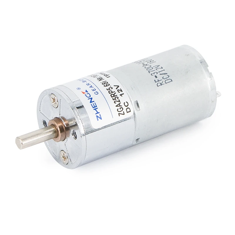 1Pc ZGA25RP 6V 120RPM DC Geared Motor 4mm Shaft Diameter 2 Terminal Connector 24 x 31mm Motor