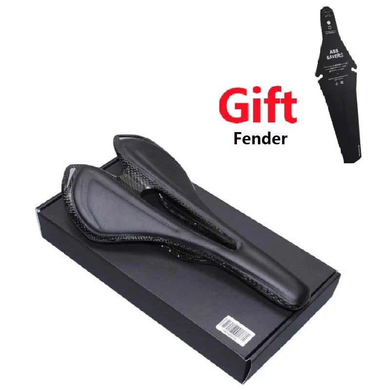 Full Carbon Fiber Road Mtb Bicyle Saddle 3K T700 Carbon Bike Saddle Super Light Leather Cushions Ride Bicycle Seat