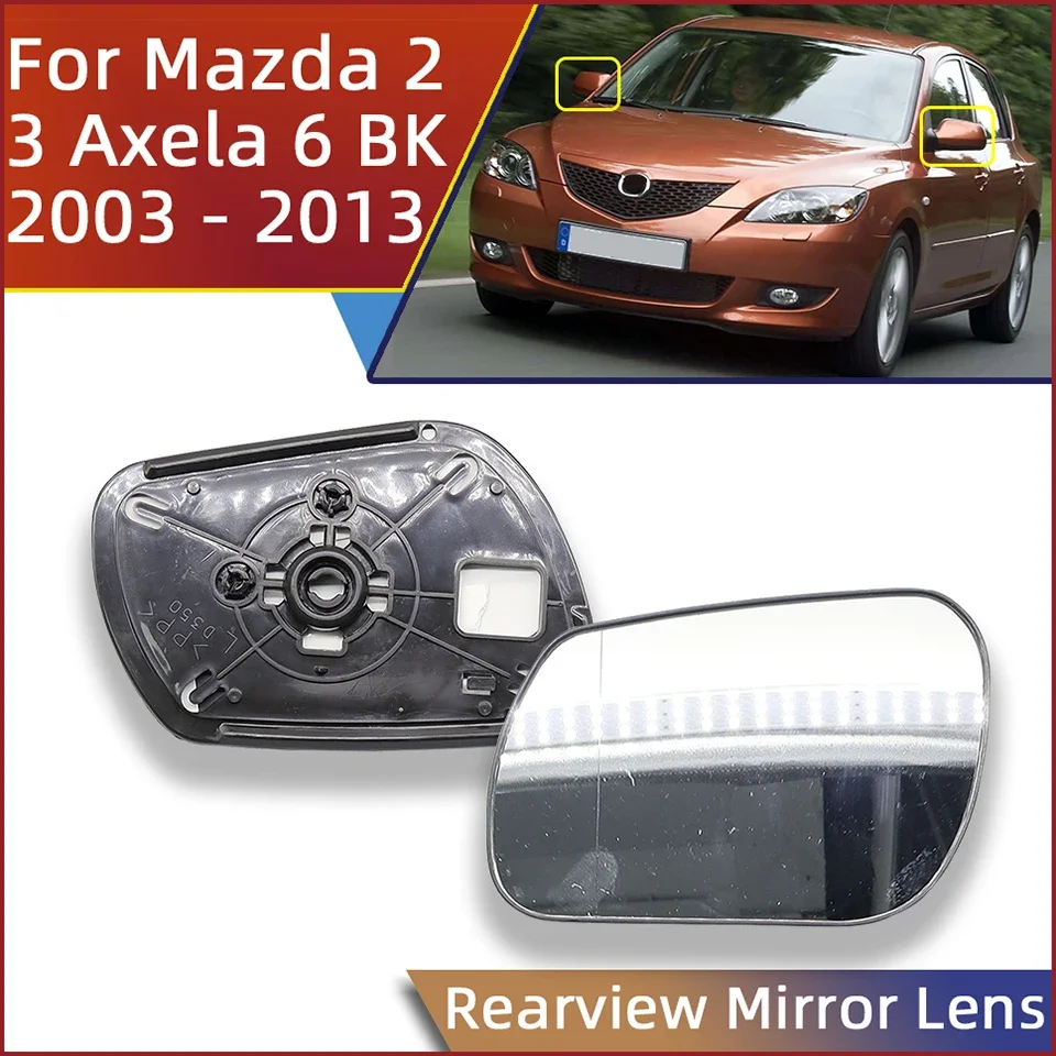 

High Quality Auto Outside Rearview Mirror Glass Lens For MAZDA 2 DEMIO 3 AXELA 2009 2010 2011 2012 2013 MAZDA 6 BK 2003-2009