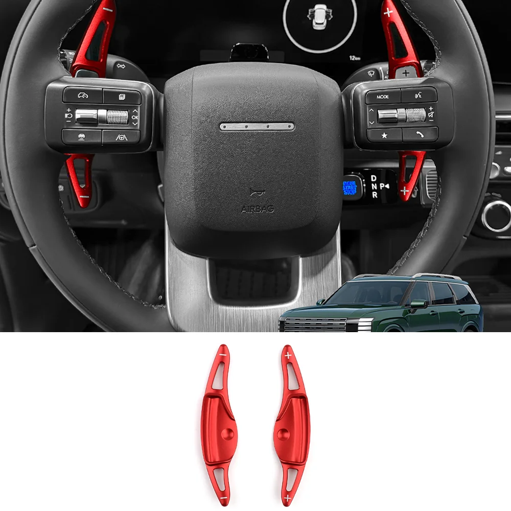

2PCS Car Interior Aluminum Alloy Carbon Fiber Steering Wheel Shift Paddle Extension Rod Decoration for Hyundai GN7/MX5/LX3 2026