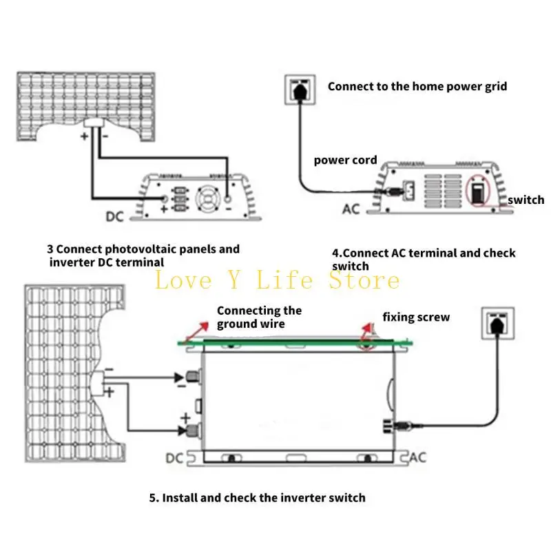 L74C 600W High Efficiency Solar Power Inverters Grids Tie Solar Inverters for Home Use