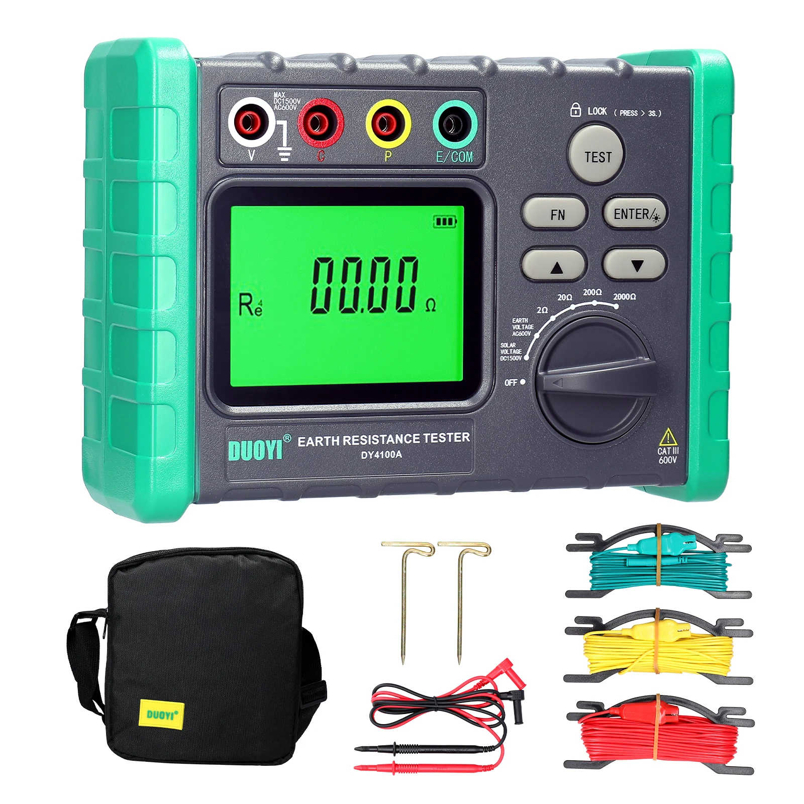 DY-4100A/DY-4100B Digital Grounding Resistance Tester Multi-Gear Ground Resistance Tester Voltage Meter Megohmmeter Voltmeter