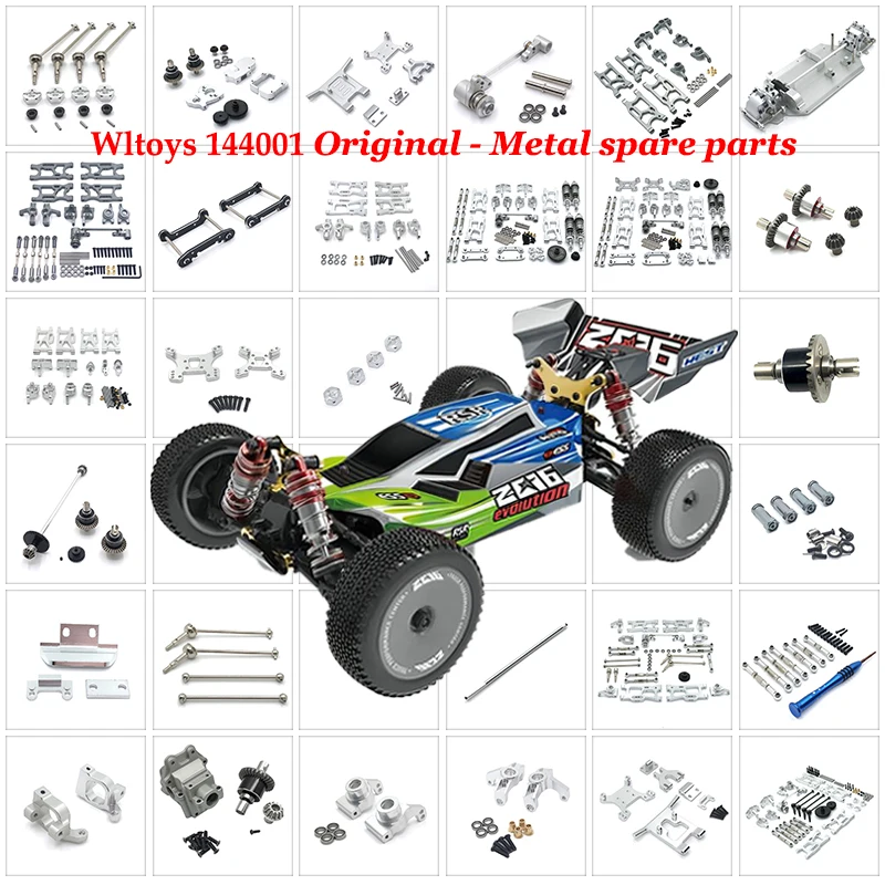 

Suitable for WLToys 1:12 1:14 1:18 RC Car Accessories 124016 124017 124018 124019 144001 A959 and Other Metal Upgrade Wheels