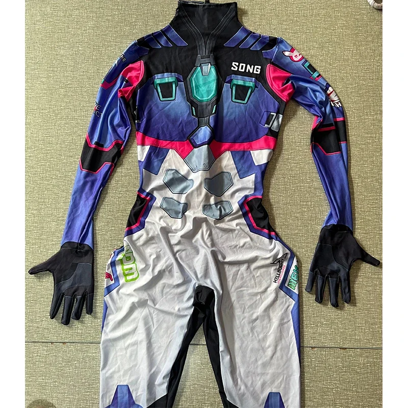 여성 d.va 코스프레 의상 캣수트, 최신 DVA 2 슈퍼 히어로 젠타이 세트, 성인 어린이 할로윈 바디 수트