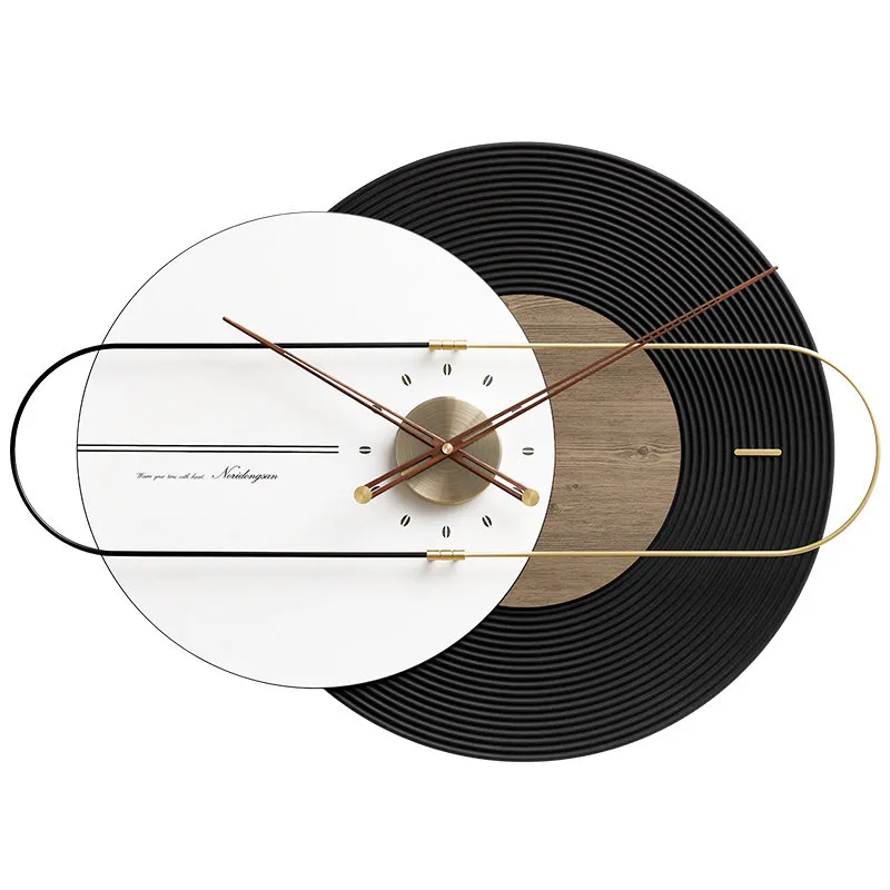 Light luxury clocks, living room simple atmosphere wall clock, dining room entrance decorative clock hanging pictures
