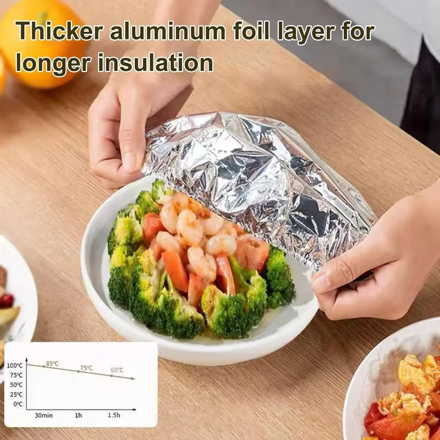 10-60pcs Reusable Aluminum Foil Bowl Cover Heat Insulation And Heat Preservation Food Grade Oven Takeaway Picnic