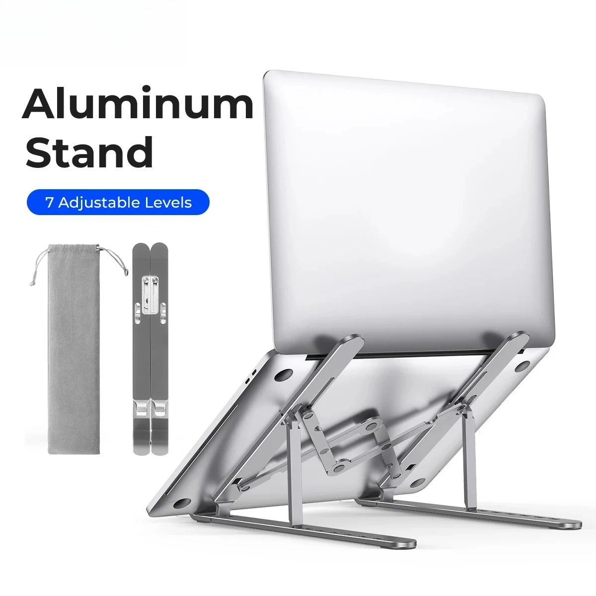 Foldable Laptop Stand Holder Riser Portable Adjustable Aluminum Notebook Stand Computer Stand 7 Angles for MacBook Tablets